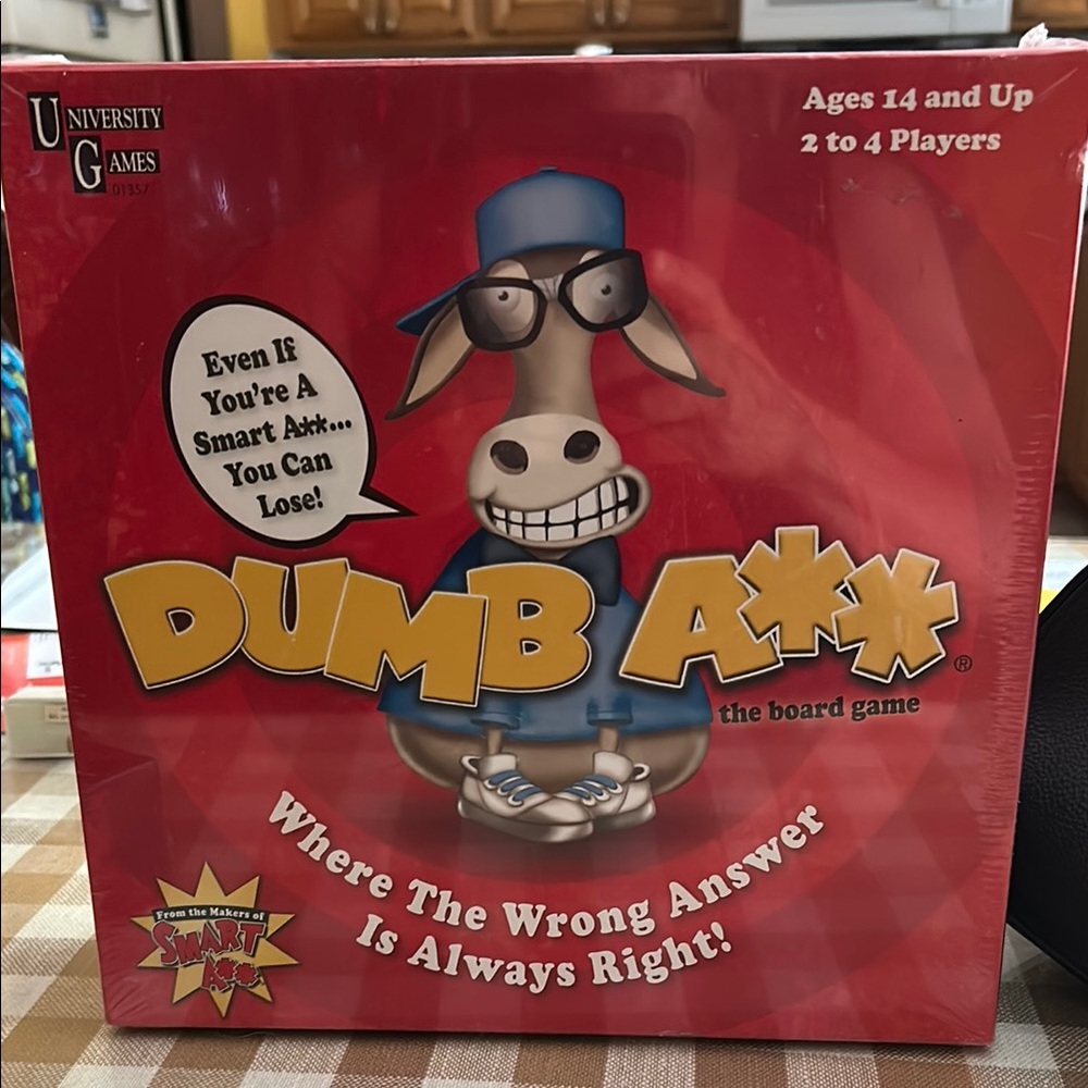 NWT University Games Dumb A** Board Game - Red
